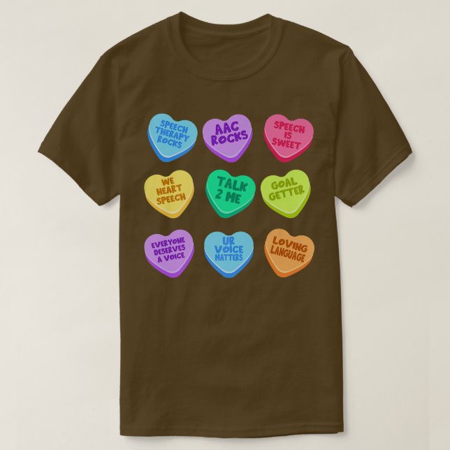 T-shirt SLP Valentines Day Pastel Candy Heart (Design devant)