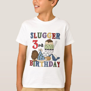 T-shirt Slugger de baseball 3e chemises d'anniversaire