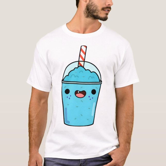 T-shirt Slushy Bleu Kawaii (Devant)