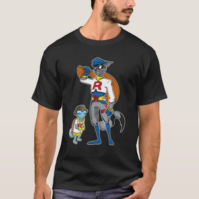 T-shirt Sly Gang Team Rocket Costume Vidéo Jeu Raccoon T (Devant)