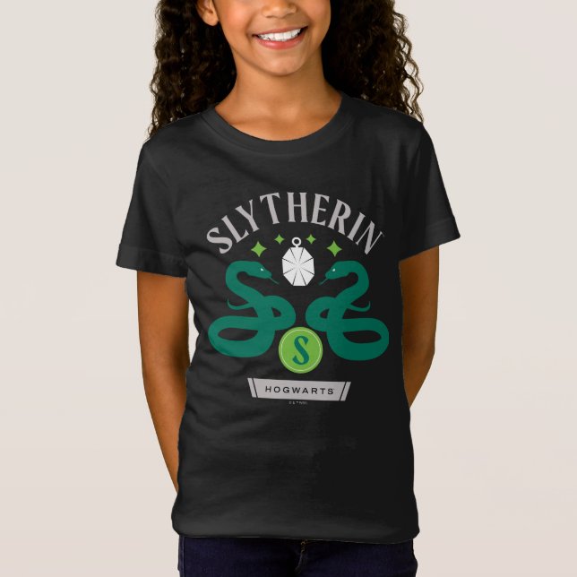 T-Shirt SLYTHERIN™ House Double Snake Locket Graphic (Devant)