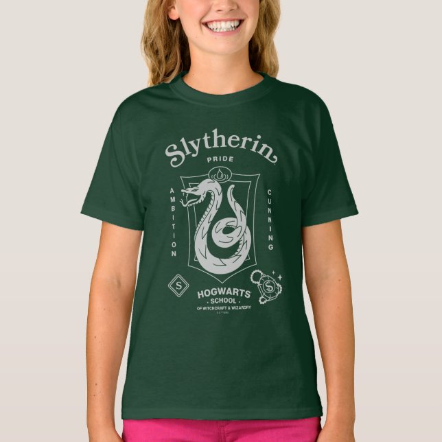 T-shirt SLYTHERIN™ Pride Ambition Cunning Crest (Devant)