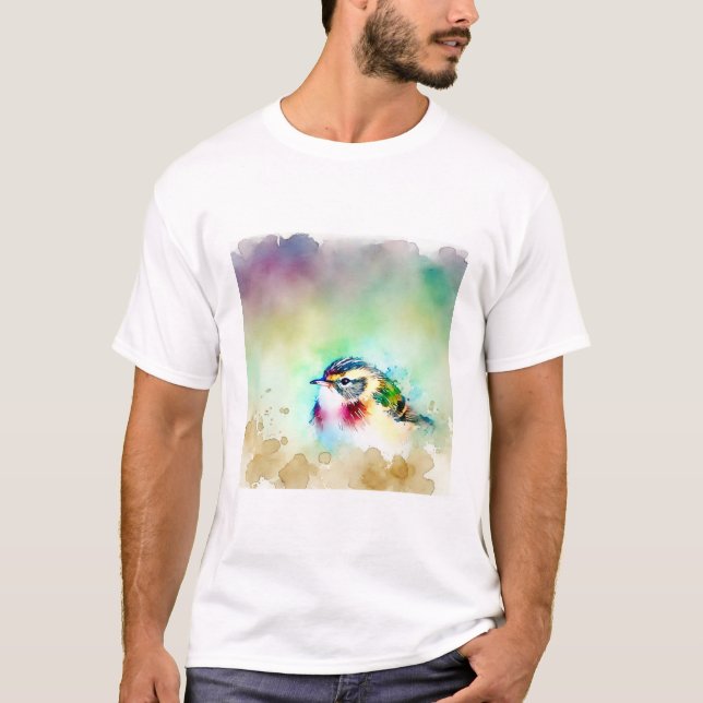 T-shirt Small Bird 270824AREF146 - Watercolor (Devant)