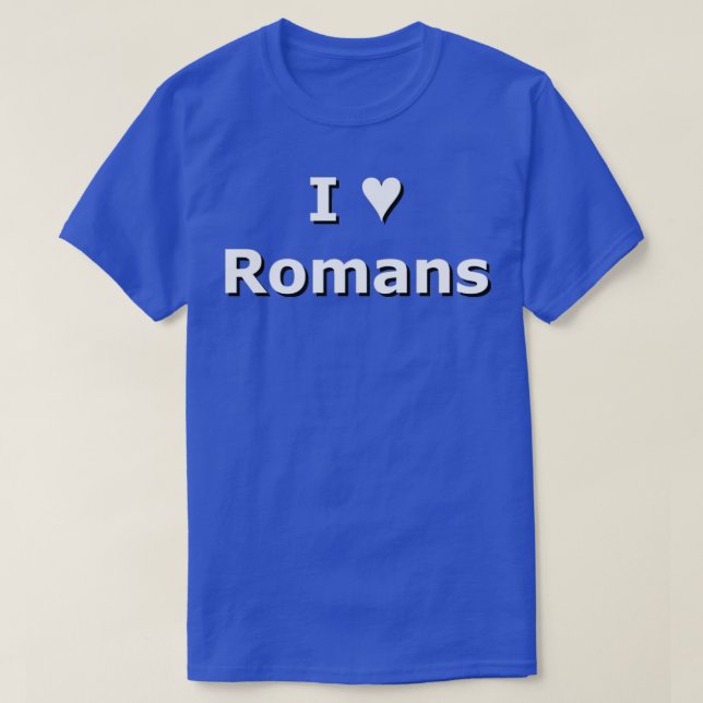 T-shirt SMandH 1029 I Love Heart Romans (Design devant)