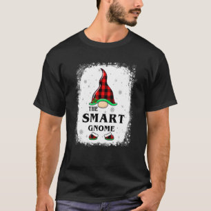 T-shirt Smart Gnomo Buffalo Plaid Matching Family Xmas Paj