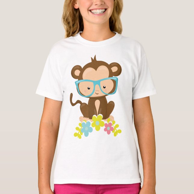 T-shirt Smart Monkey Girls' Hanes TAGLESS® (Devant)