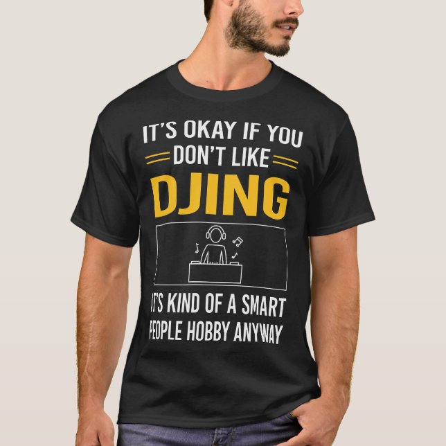 T-shirt Smart People Djing DJ Disque Jockey Deejay (Devant)