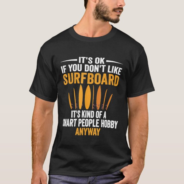 T-shirt Smart People Hobby Surfboard Funky Longboard Surf (Devant)