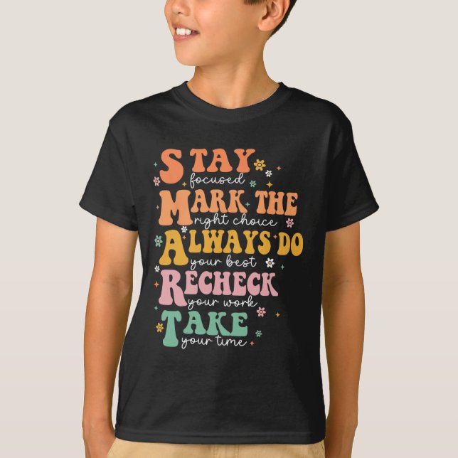T-shirt Smart Test Day Squad Funny Student Teacher Test Te (Devant)