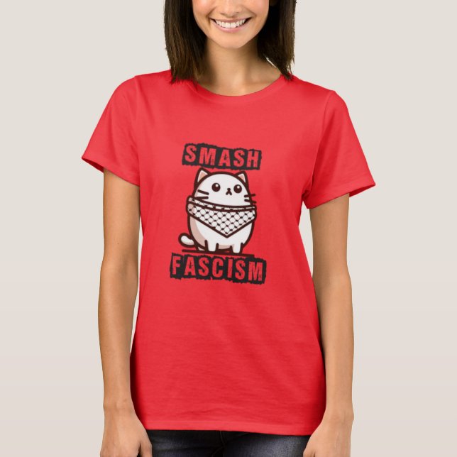 T-shirt Smash fascisme Kitty (Devant)
