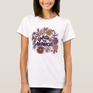 T-shirt SMASH the PATRIARCHY Floral mignonne Daisy à la ma