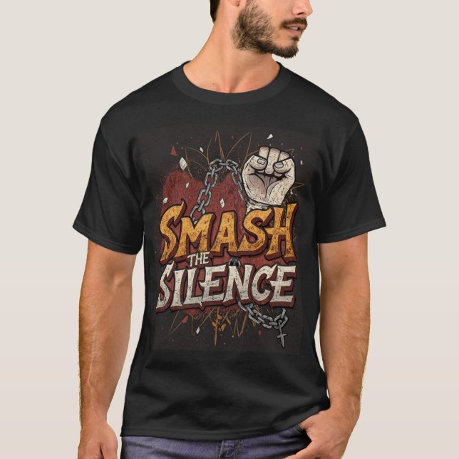 T-shirt smash the silence (Devant)