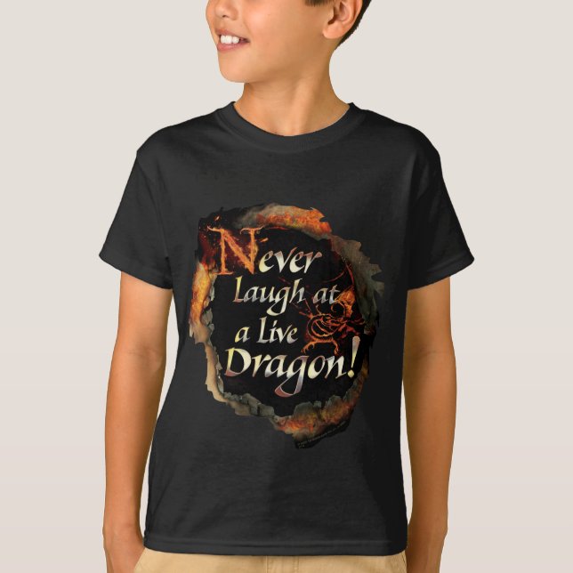T-shirt SMAUG™ - Graphique de logo pour ne jamais rire (Devant)