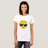 Smile Emoji avec Sunshades Homeschool est Cool