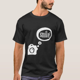 T-shirt Smile Funny mignon photographe Caméra Photo Chemis