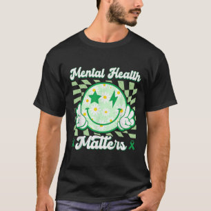 T-shirt Smile Happy Face Cute Fleur Santé Mentale S Consci