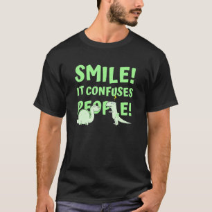 T-shirt Smile it confond People Dinosaur
