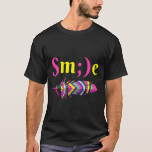 T-shirt Smile Semicolon Suicide