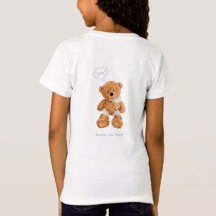 T-Shirt Smile slogan avec coeur d'ours brisé.