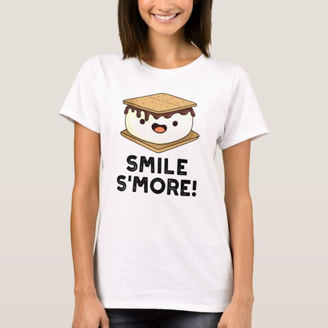 T-shirt Smile Smore Funny Sweet Food Pun (Devant)