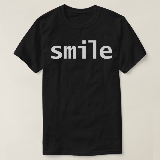 T-shirt Smile Typographie minimale Texte blanc (Design devant)