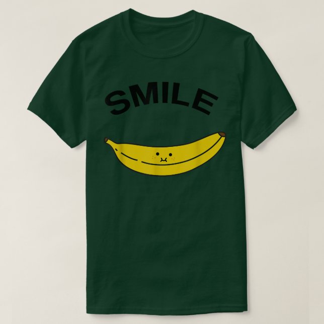 T-shirt SmileCute, Positif, Joyeux Smile Face avec Banana (Design devant)