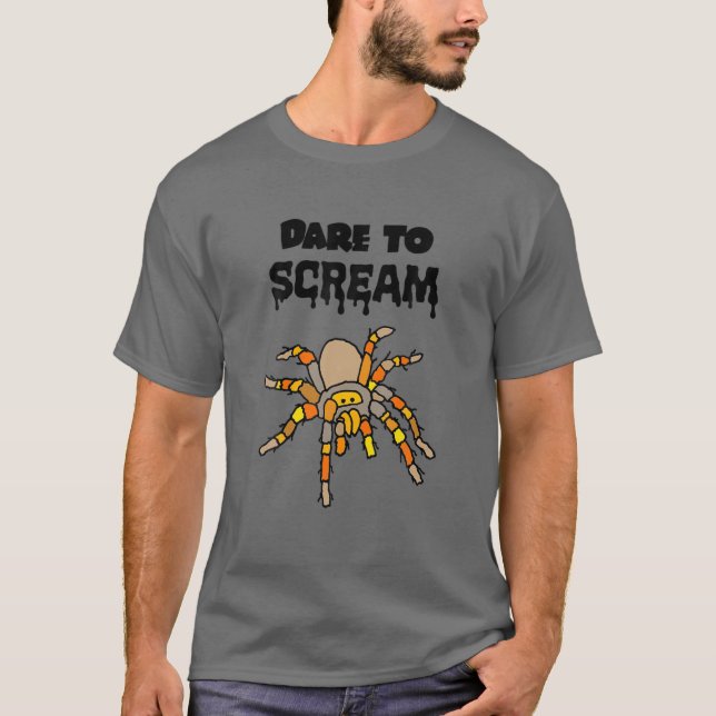T-shirt Smilesdrôle Drôle Oser Scander Tarantula Spider (Devant)