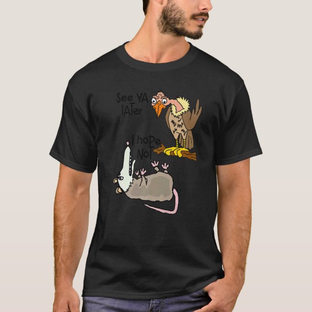 T-shirt Smiletees Possum et Buzzard Satire (Devant)