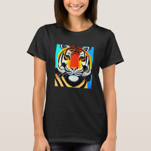 T-shirt Smileteesanim Cool Tiger Cubisme