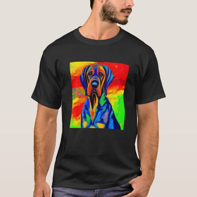T-shirt Smileteespets Sloohound Chien Chien Pop (Devant)