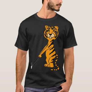 T-shirt Smiletodaytees Cool Tiger Chat Jouer Golf