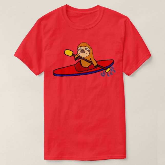 T-shirt Smiletodaytees Fundy Sloth Kayaking (Design devant)