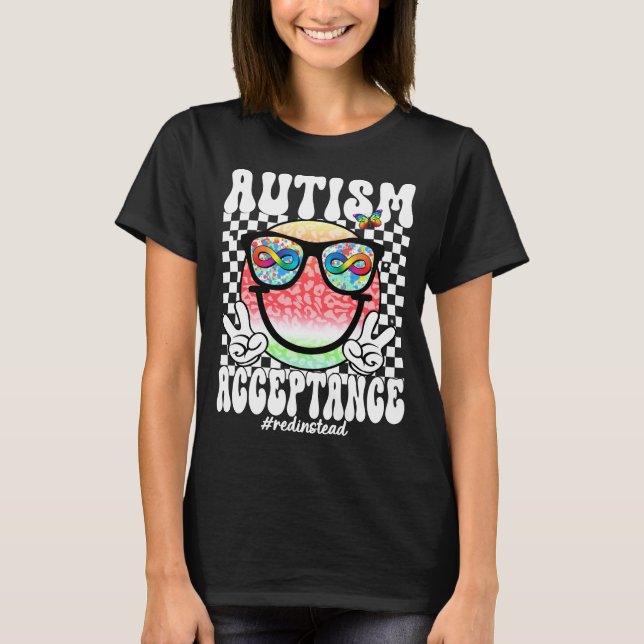 T-shirt smiley d'acceptation de l'autisme (2 (Devant)