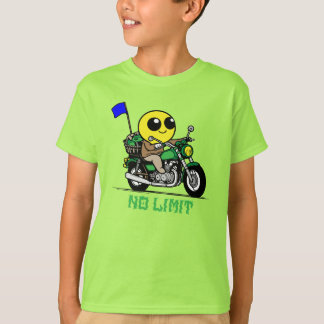 T-shirt smiley face biker adventure