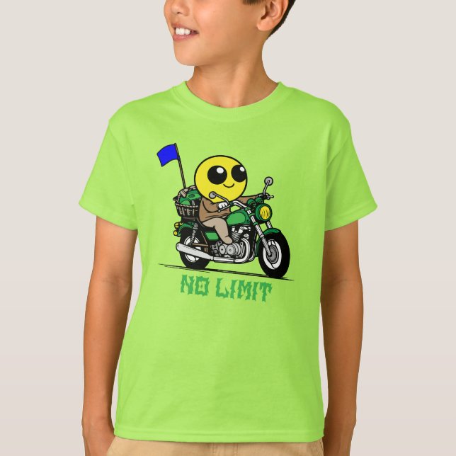 T-shirt smiley face biker adventure (Devant)