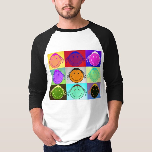 T-shirt Smiley juifs - Shalom (Devant)