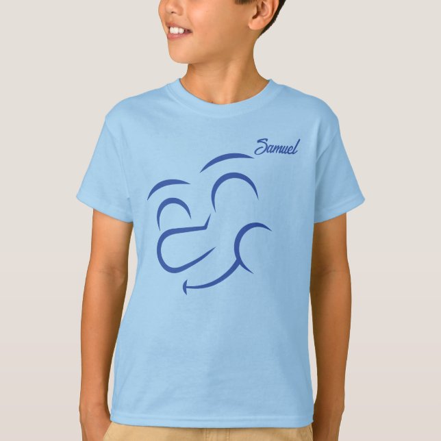 T-shirt Smiling Face Personnalisable Boy's (Devant)