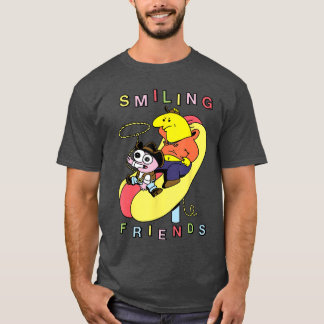 T-shirt Smiling Friends Hot Dog Rodeo Western Funny Cartoo
