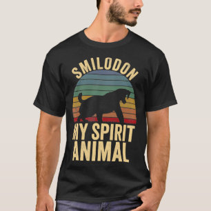 T-shirt Smilodon Est Mon Esprit Animal Saber Tooth Tiger L