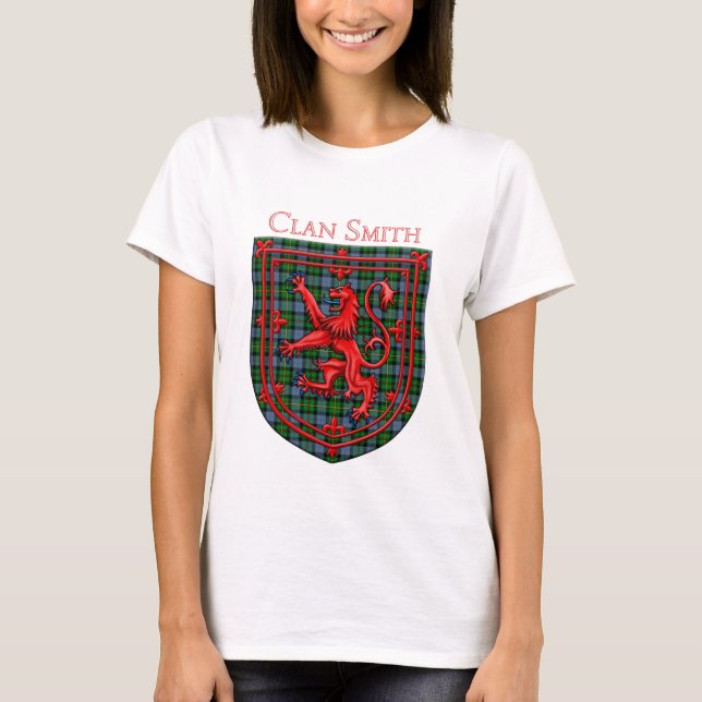 T-shirt Smith Tartan Scottish Plaid Lion Rampant (Devant)