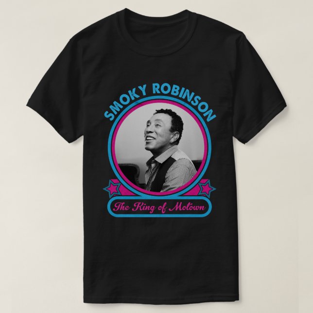 T-shirt Smokey Robinson Le Roi De Motown (Design devant)