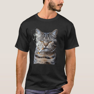 T-shirt Smoking Cat Cigarette Kitty Meme Generation Z Anim