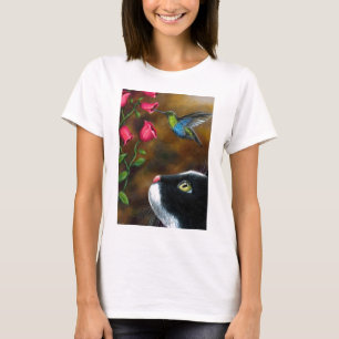 T-shirt Smoking du chat 571 avec le colibri