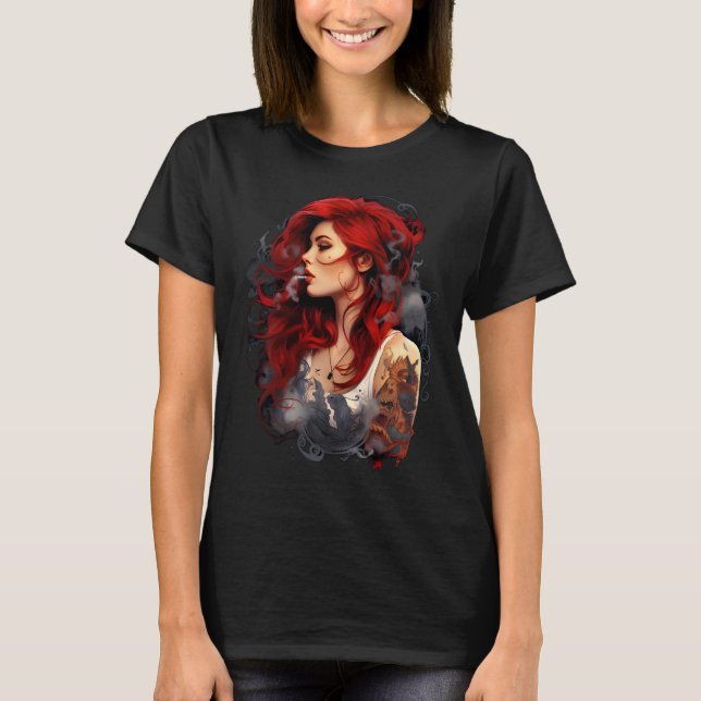 T-shirt Smoking Red Hair 02 (Devant)