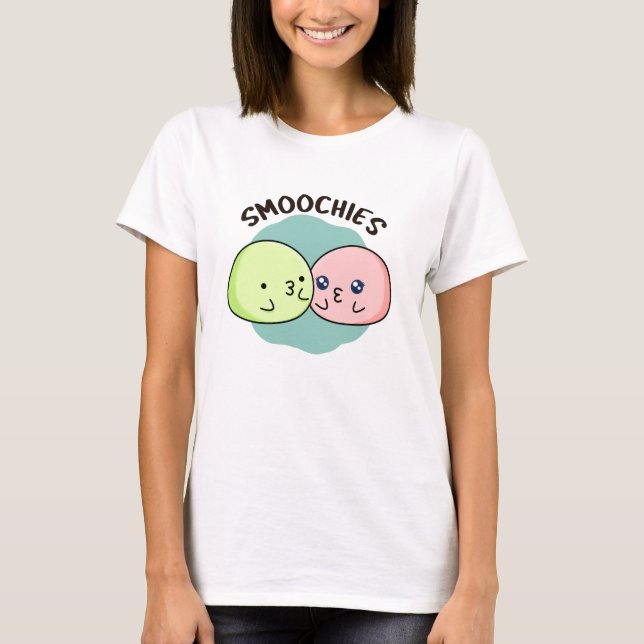 T-shirt Smoochies Drôle Baiser Mochi Pun (Devant)