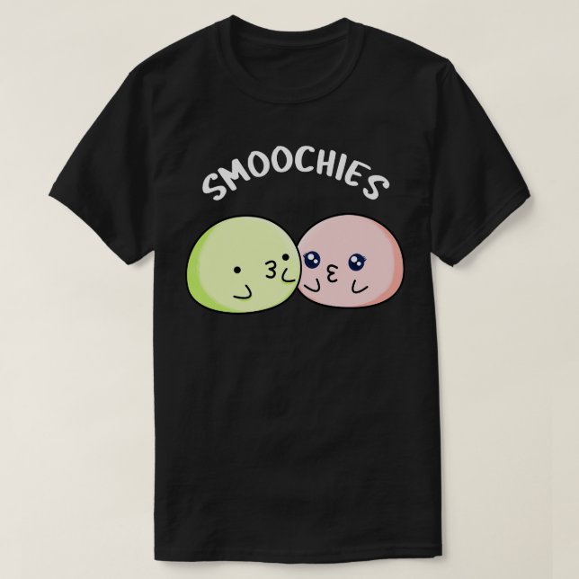 T-shirt Smoochies Drôle Nourriture Baiser Mochi Pun (Design devant)
