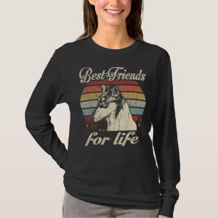 T-shirt Smooth Collie Best Friends For Life Vintage Retro