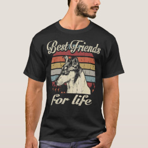 T-shirt Smooth Collie Best Friends For Life Vintage Retro