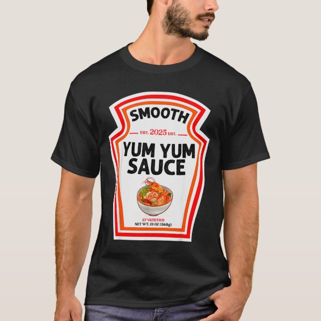 T-shirt Smooth Yum Yum Sauce Condiment Costume Matching  (Devant)
