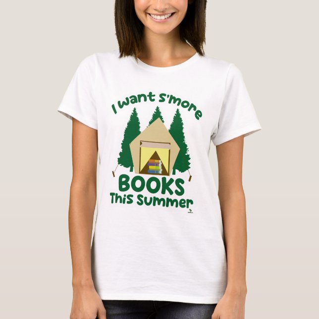 T-shirt Smore Books Summer Funny Reading Slogan (Devant)